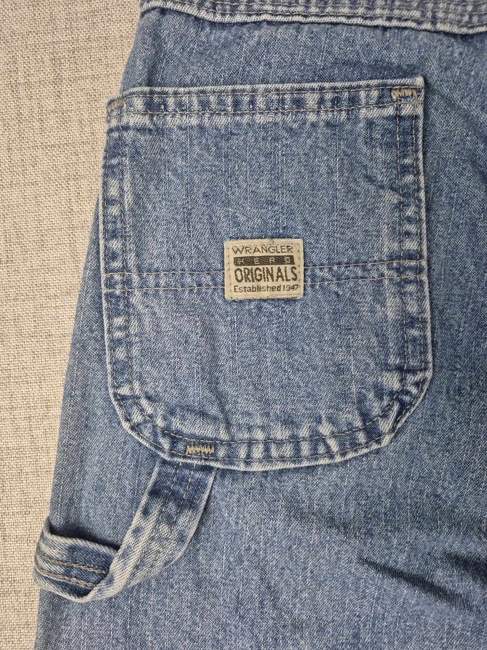 Vintage 90s Wrangler Hero Kids Wide Leg Carpenter Jeans Size 8 Reg
